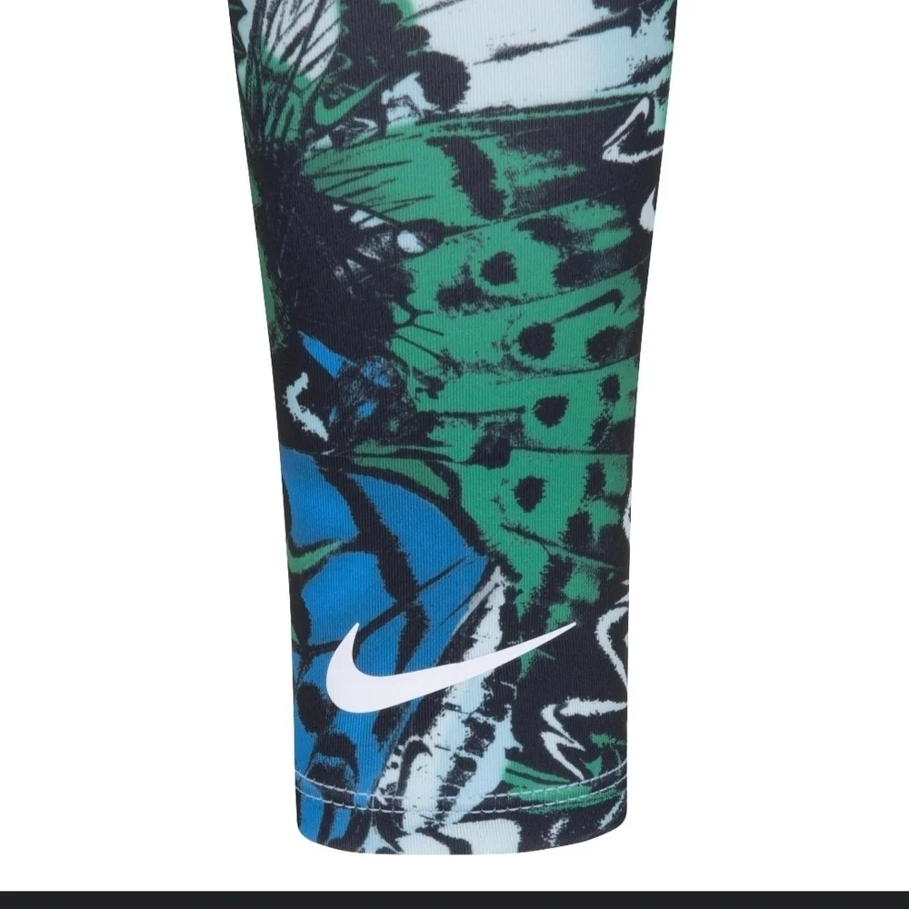 Nike Blue and Green Matching Set with Botanical Leggings